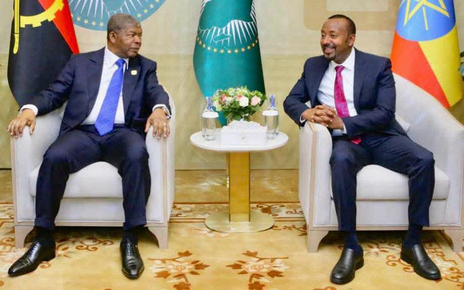 PRESIDENTE DA UNIÃO AFRICANA MANTÉM ENCONTRO COM ABIY AHMED ALI
